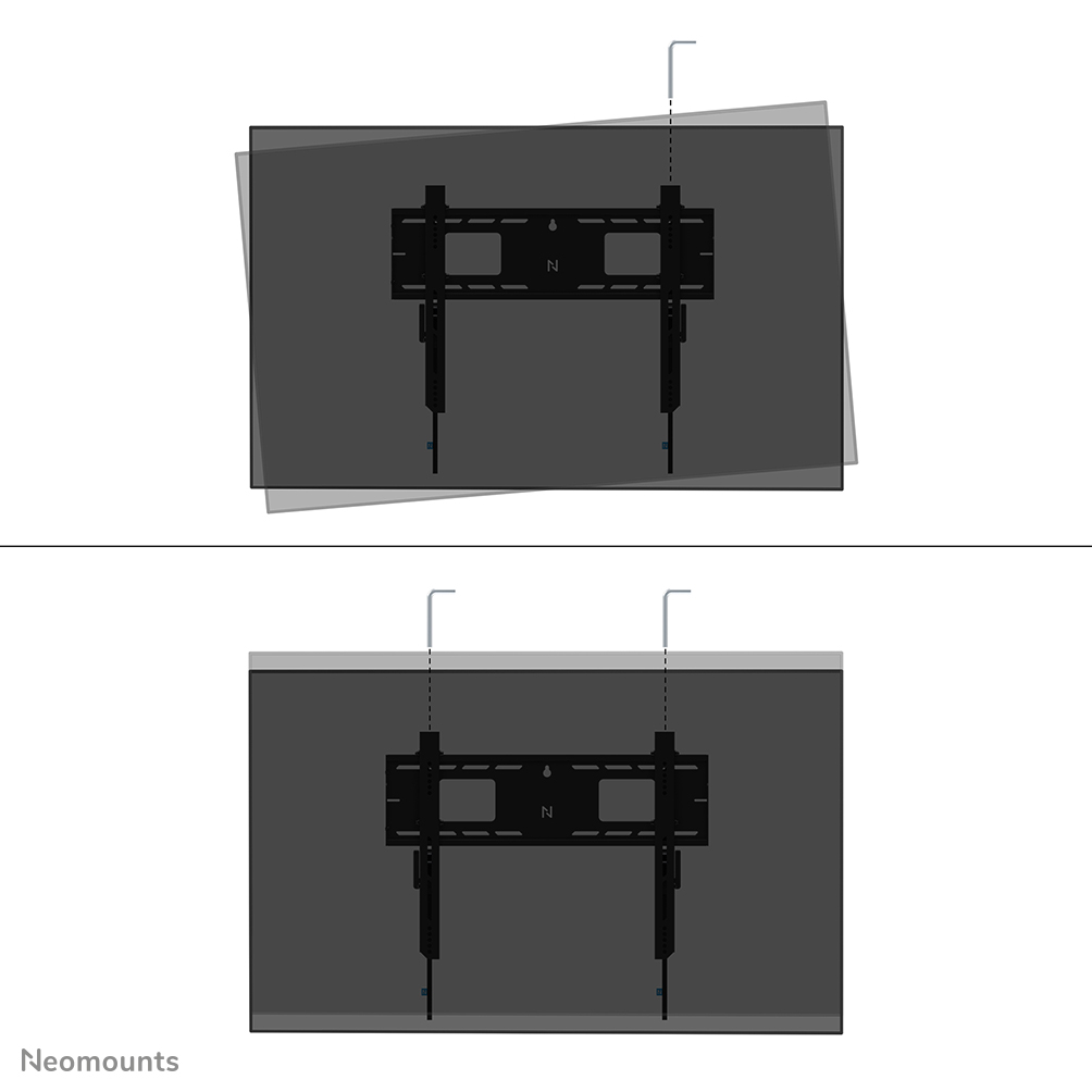 Neomounts WL30-750BL16 Schwerlast-Wandhalterung 42-86" - fest - abschließbar - schnelle Installation - TÜV